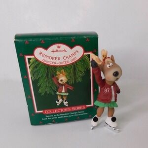 HALLMARK Vintage 1987 Collector's Series Reindeer Champs Dancer Ice Skating